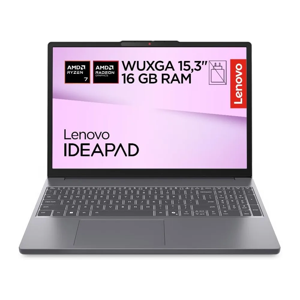 Lenovo IdeaPad Slim 3 Gen 10 – Ordenador Portátil 15.3" WUXGA (AMD Ryzen 7 170, 16 GB RAM, 1 TB SSD, Wi-Fi 6,