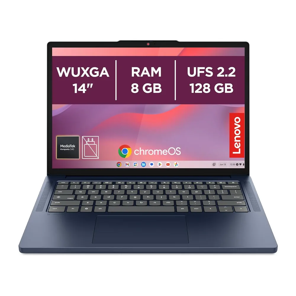 Lenovo Chromebook Gen 11 - Ordenador Portátil 14" WUXGA (MediaTek Kompanio 540, 8 GB RAM, 128 GB UFS 2.2,
