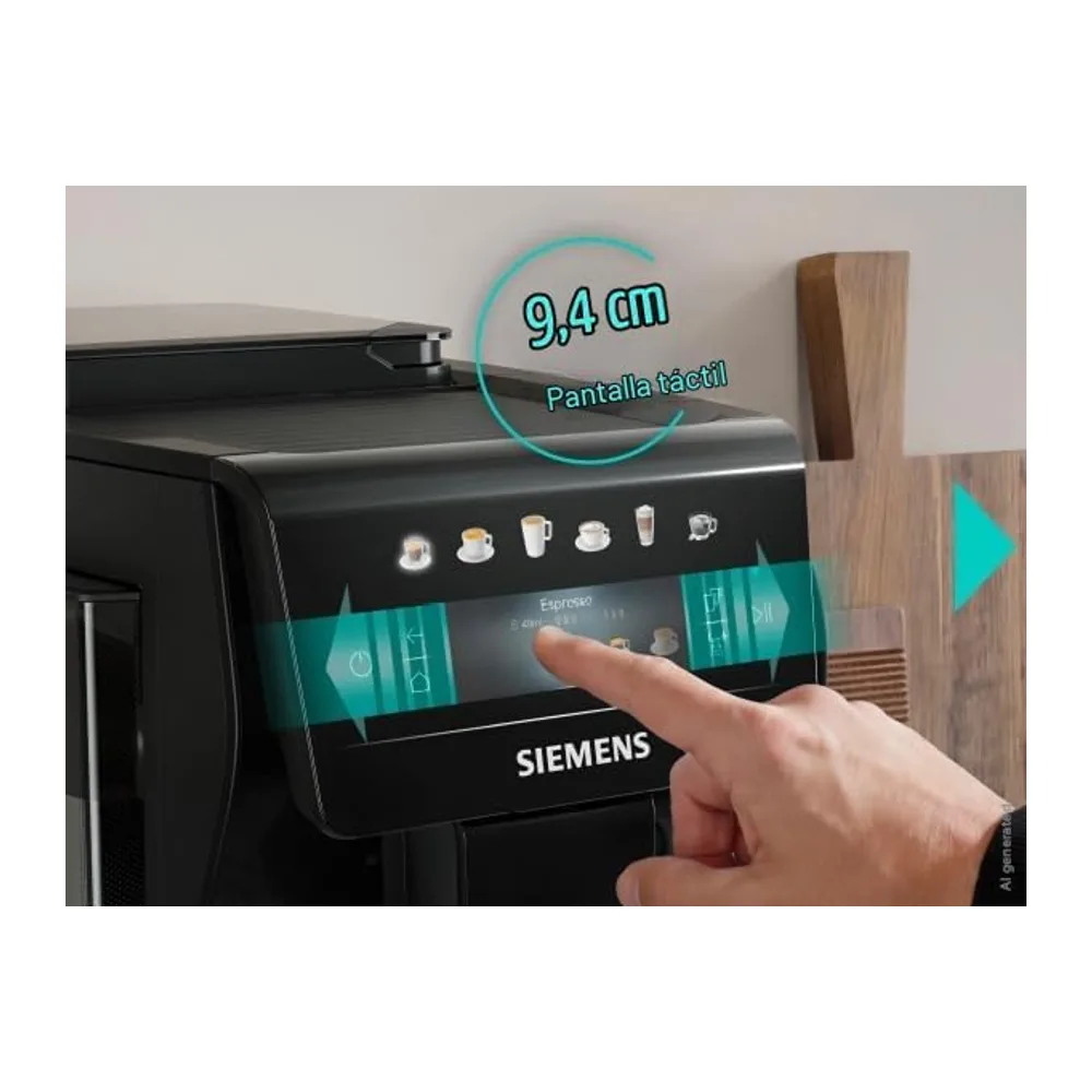 SIEMENS, Cafetera superautomática EQ600 iAroma Negro, TP601E09 — 4