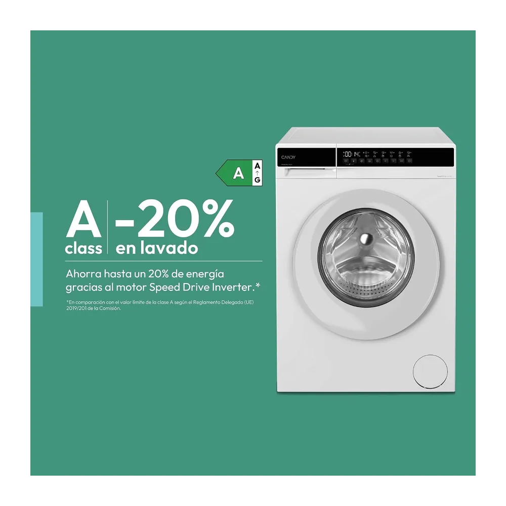 Candy ProWash 100 EY 2108-S, Lavadora 10 KG, 1200 RPM, Display Digital con botones, Proactive Wash, 12 — 3