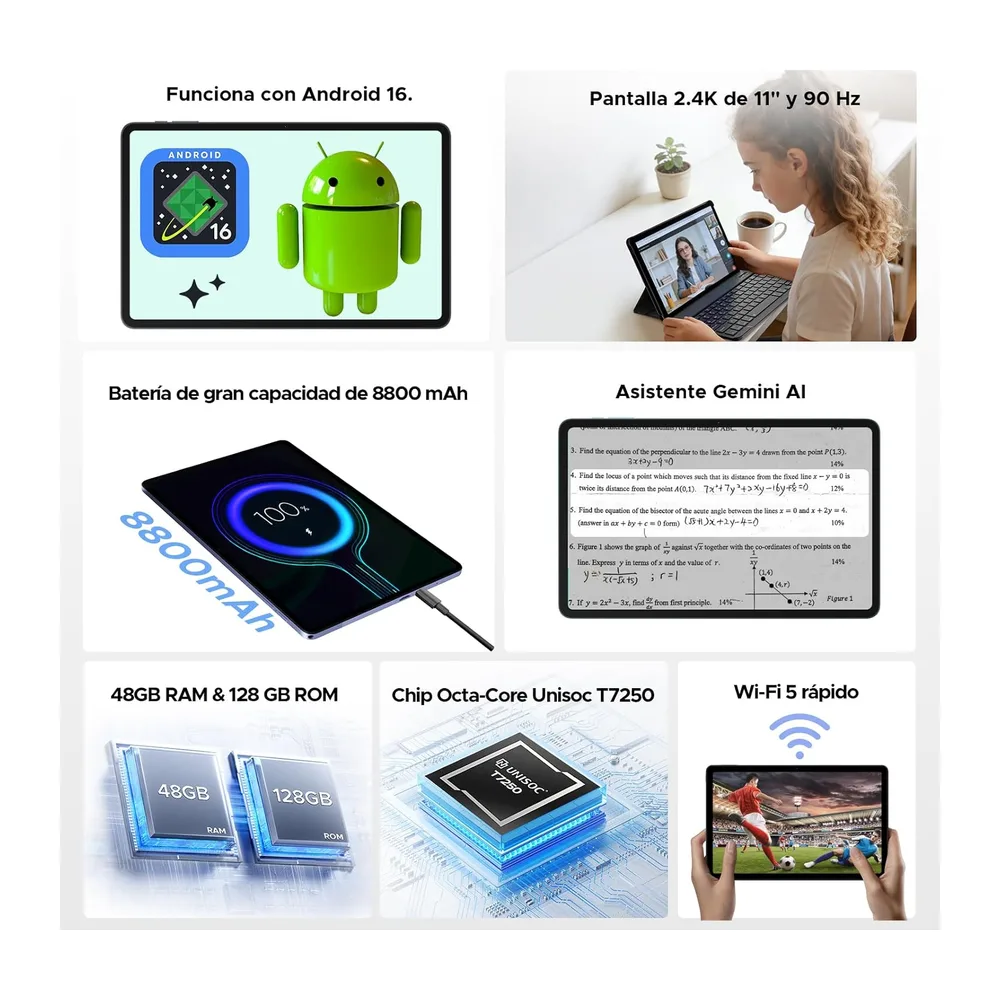P11 Pro Tablet 11 Pulgadas with Android 16 & Gemini AI — 2
