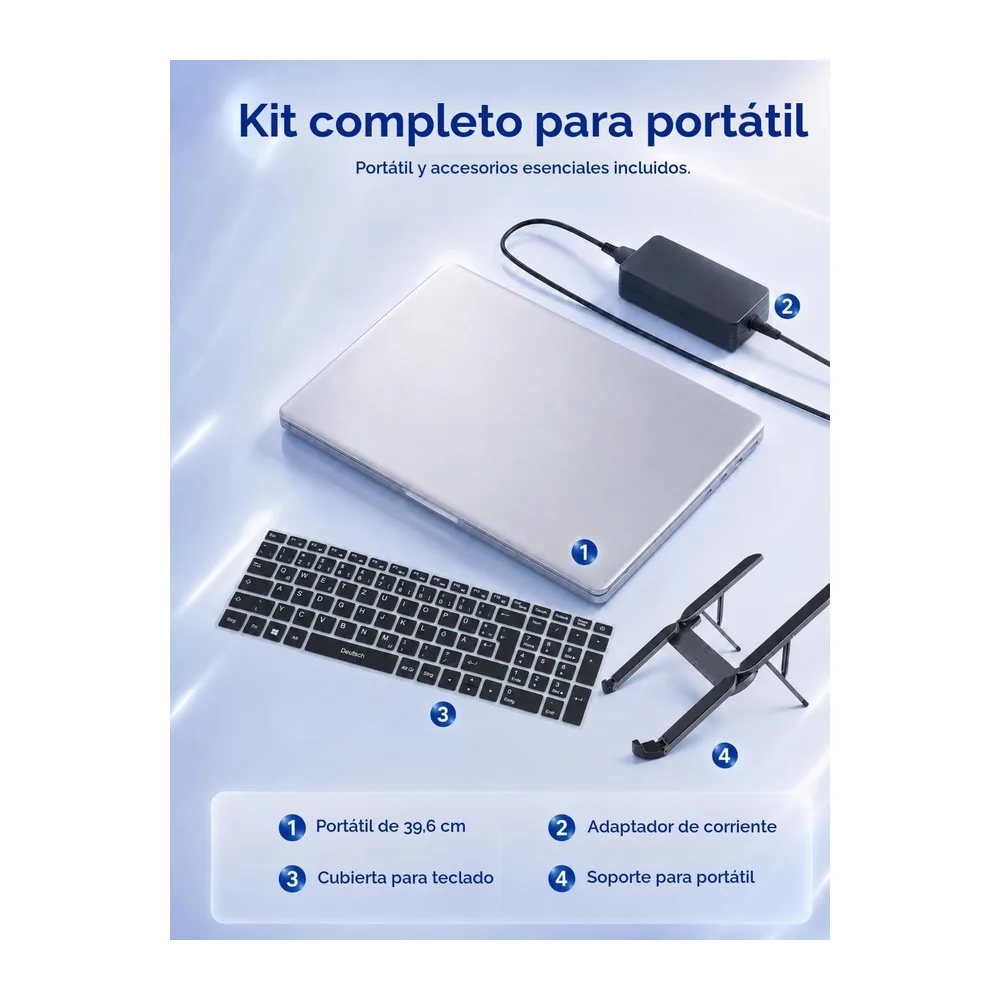 2026 Ordenador Portátil 15.6" con Soporte — 2