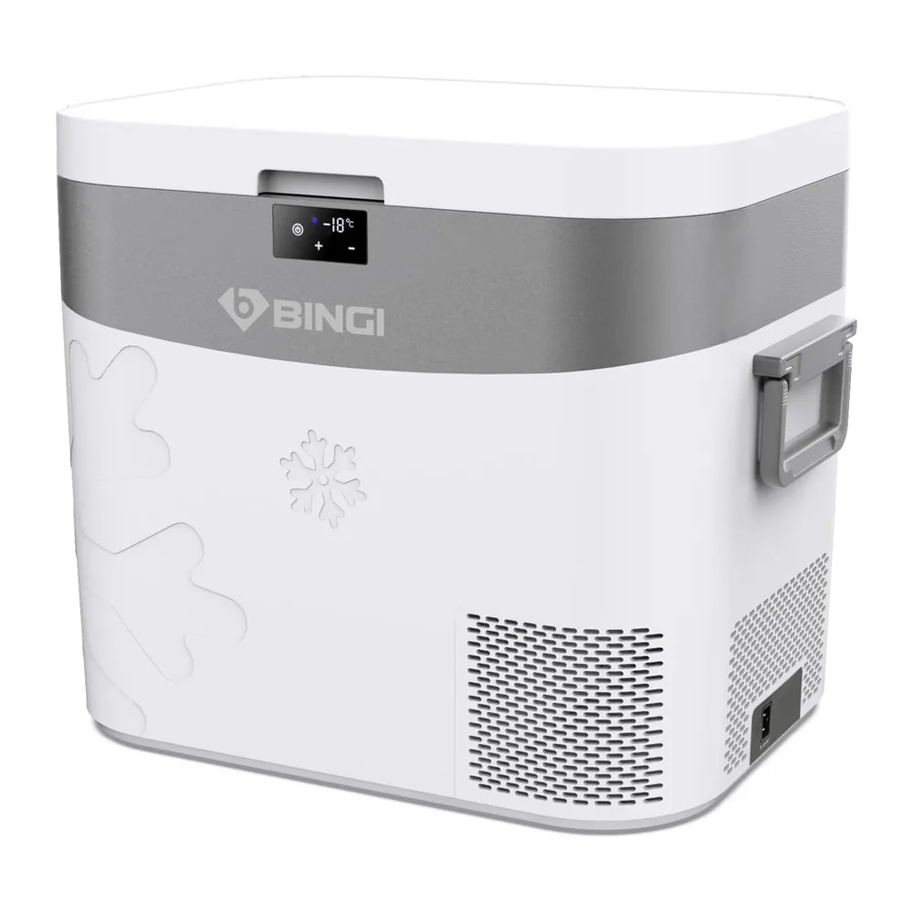 BINGI - Nevera portátil con compresor de 22 L, 12/24 V CC, congelador eléctrico portátil, para coche, camión,