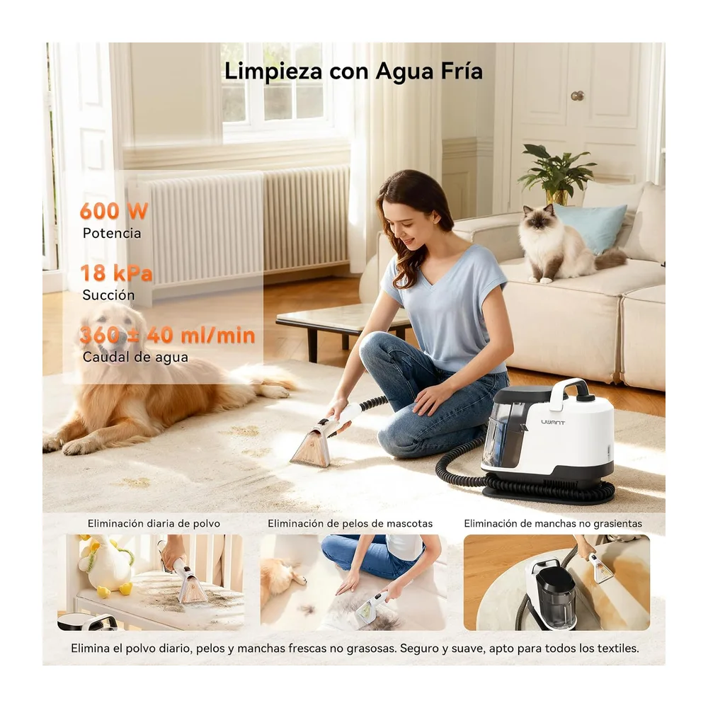 Uwant Y100S Limpiador Tapicerias Vapor 3en1 — 4