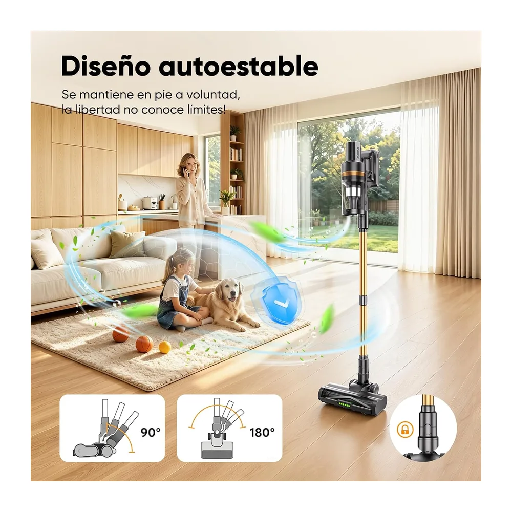 Aspiradora Sin Cable 65000Pa/650W/75Min Escoba Aspiradora sin Cable — 6