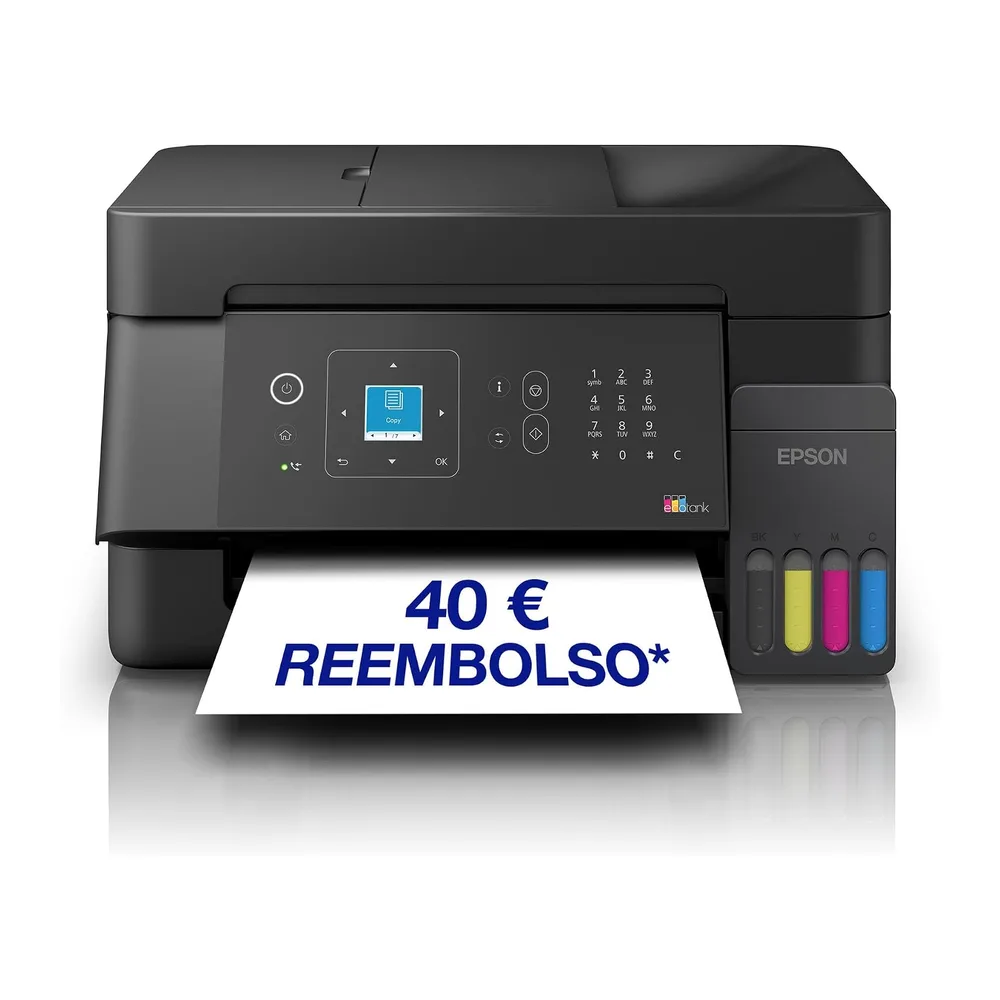 Epson EcoTank ET-4900 | Wi-Fi y Ethernet | A4 | Impresión, Copia, escaneado y fax | Pantalla LCD |