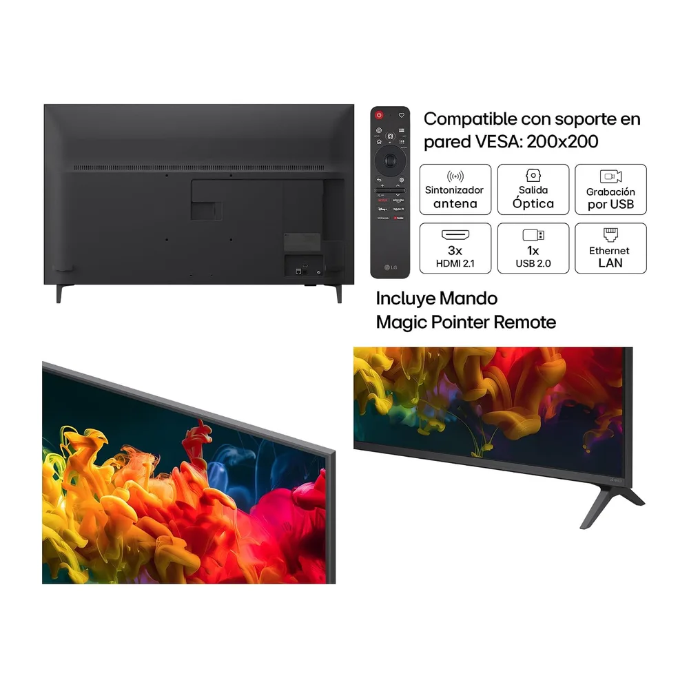 LG 43QNED81B6C - Smart TV QNED EVO MiniLED 4K UHD 43 Pulgadas, Sin Reflejos al 94%, webOS 26 AI Copilot, — 3