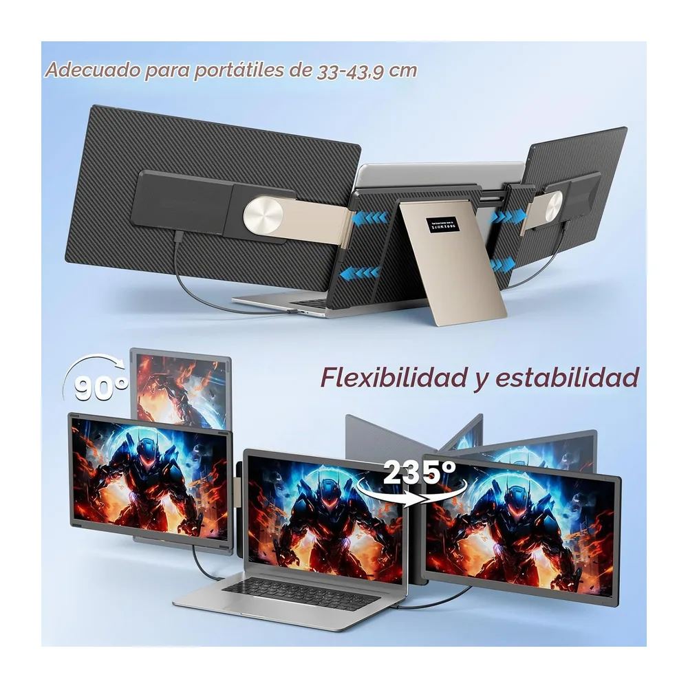 Monitor Portable 15,6" Extensor Pantalla Portatil 1080P FHD — 6