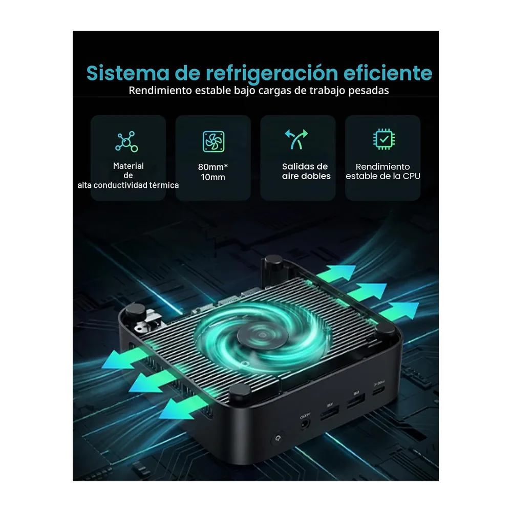 ACEMAGIC M1 Mini PC, AMD Ryzen 7 7735HS (4,75 GHz), 24GB LPDDR5 512GB SSD — 6