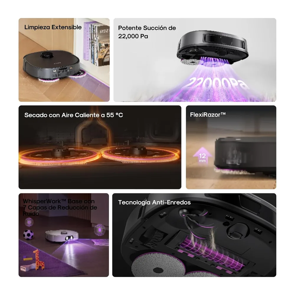EUREKA J15 EVO Ultra Gen2 Robot Aspirador y Fregasuelos 22KPa con Base Multifuncional — 2