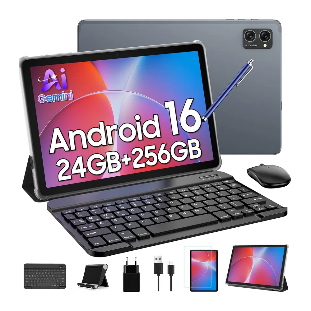 TABWEE Android 16 Tablet con Teclado y Lapiz