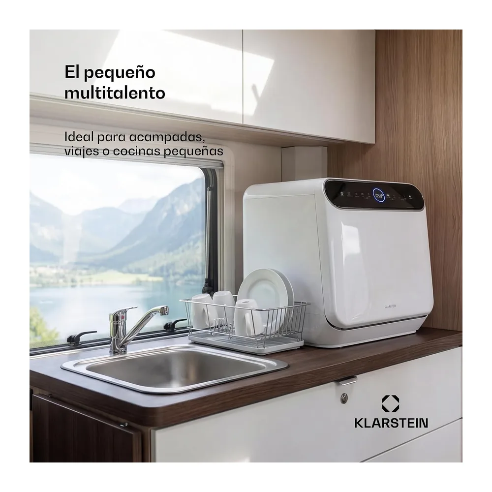 Klarstein Lavavajillas de sobremesa, Oceana – Lavavajillas compacto para 3 servicios, 7 programas, 6 l de — 5