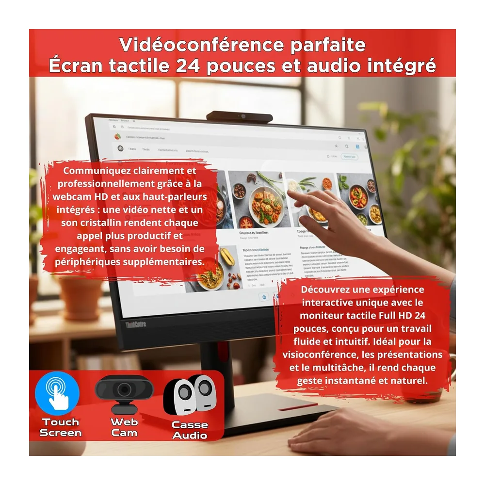 Lenovo All in one 24" i5 8500 pantalla táctil hasta 3,50 Ghz — 4
