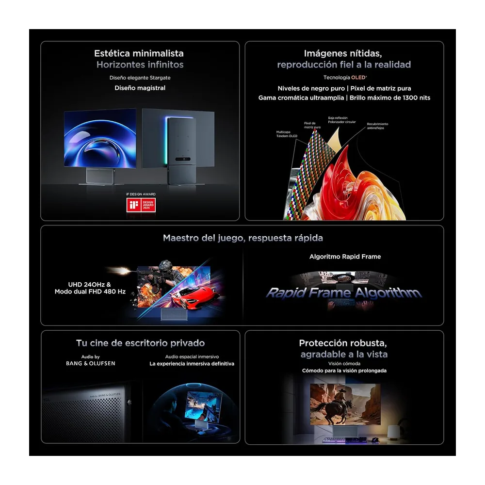 TCL 32X3A Monitor Gaming 32 Pulgadas OLED+ — 3
