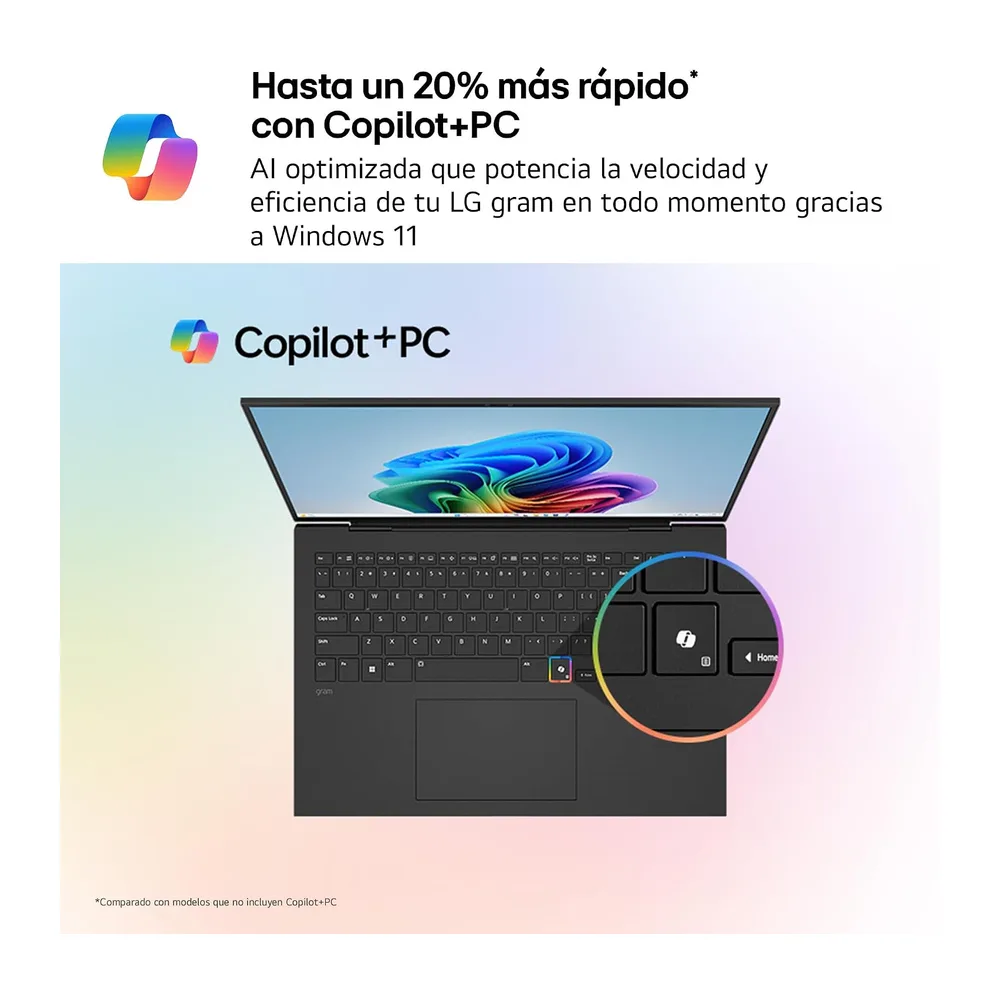 LG gram 16Z90TL-G.AU85BN - Ordenador Portátil Ultraligero de 16" Intel Core Ultra 7 258V, 32 GB RAM, 512 GB — 2