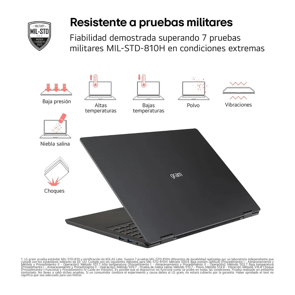 LG gram 16Z90TL-G.AU85BN - Ordenador Portátil Ultraligero de 16" Intel Core Ultra 7 258V, 32 GB RAM, 512 GB — 5