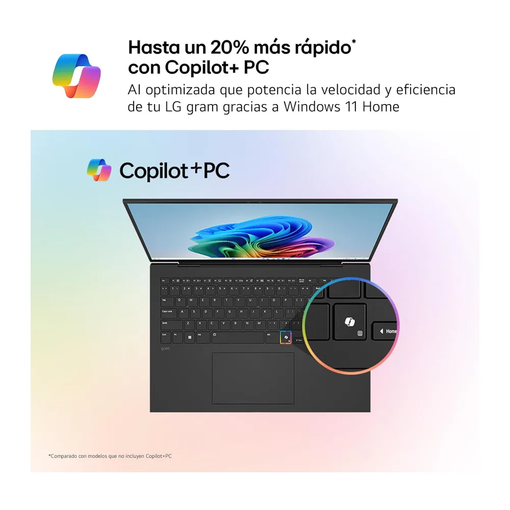 LG gram Pro 16Z90U-K.AUB8BN - Ordenador Portátil Ultraligero de 16" Intel Core Ultra X7 358H, 32 GB RAM, 1 TB — 2