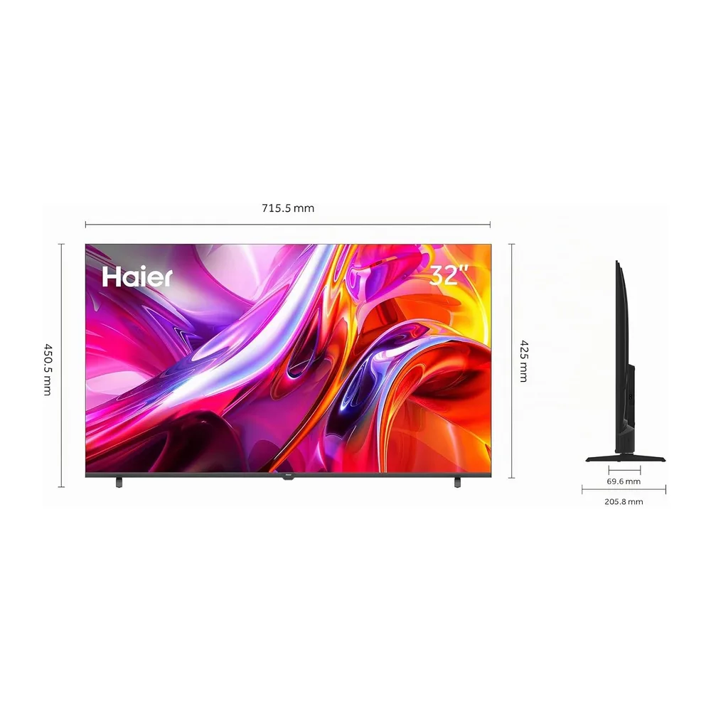 Haier K85 Full HD 32" H32K85GFX, Smart TV con Google TV, Chromecast, Dolby Audio, HDR10, Bluetooth 5.1, USB — 2