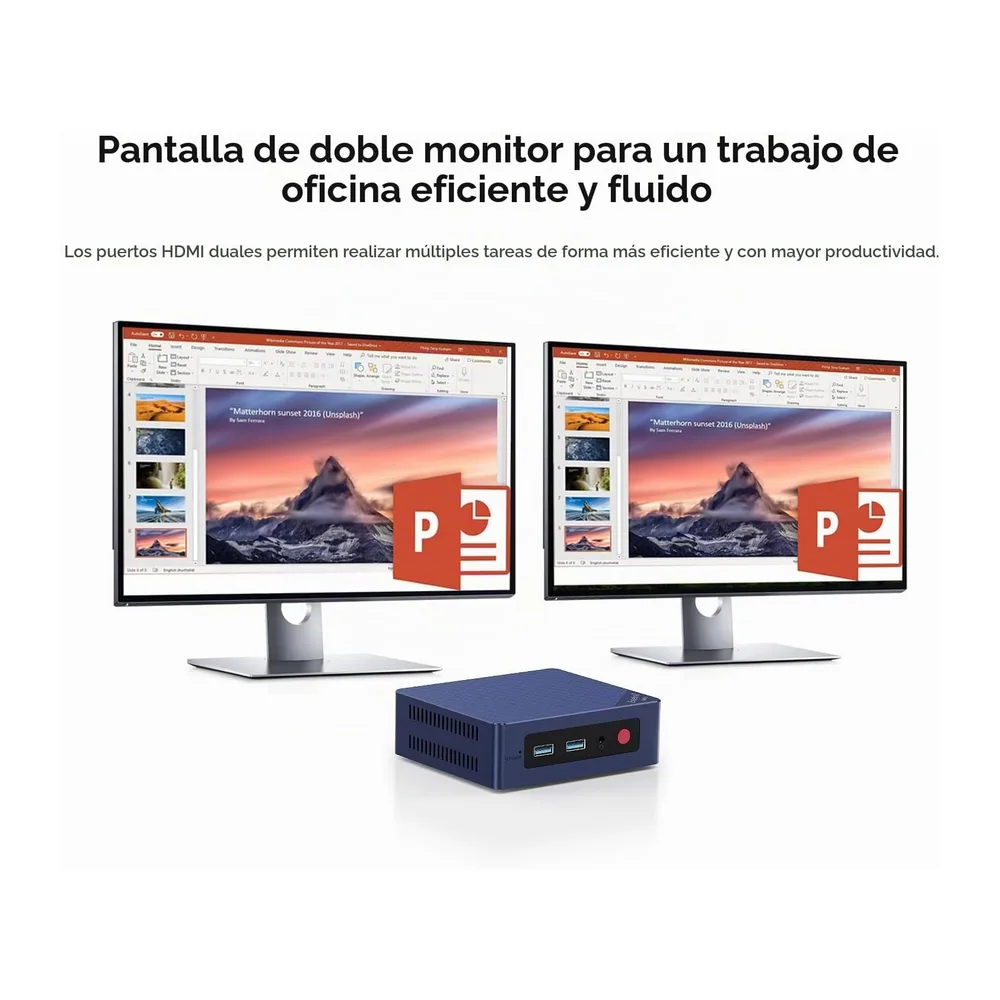 Beelink Mini PC N150 (hasta 3,6 GHz), 13th Twin Lake, Mini Ordenador 12GB RAM LPDDR5 SSD M.2 SATA 512GB, Mini — 5