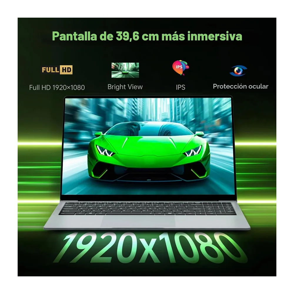 Ordenador Portátil 15,6 Pulgadas, Portátil Win 11 Celeron N4000 8GB RAM 256GB SSD, Laptop Pantalla FHD IPS — 2