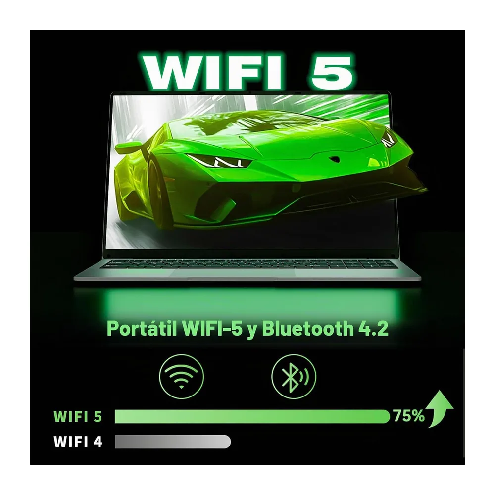 Ordenador Portátil 15,6 Pulgadas, Portátil Win 11 Celeron N4000 8GB RAM 256GB SSD, Laptop Pantalla FHD IPS — 5