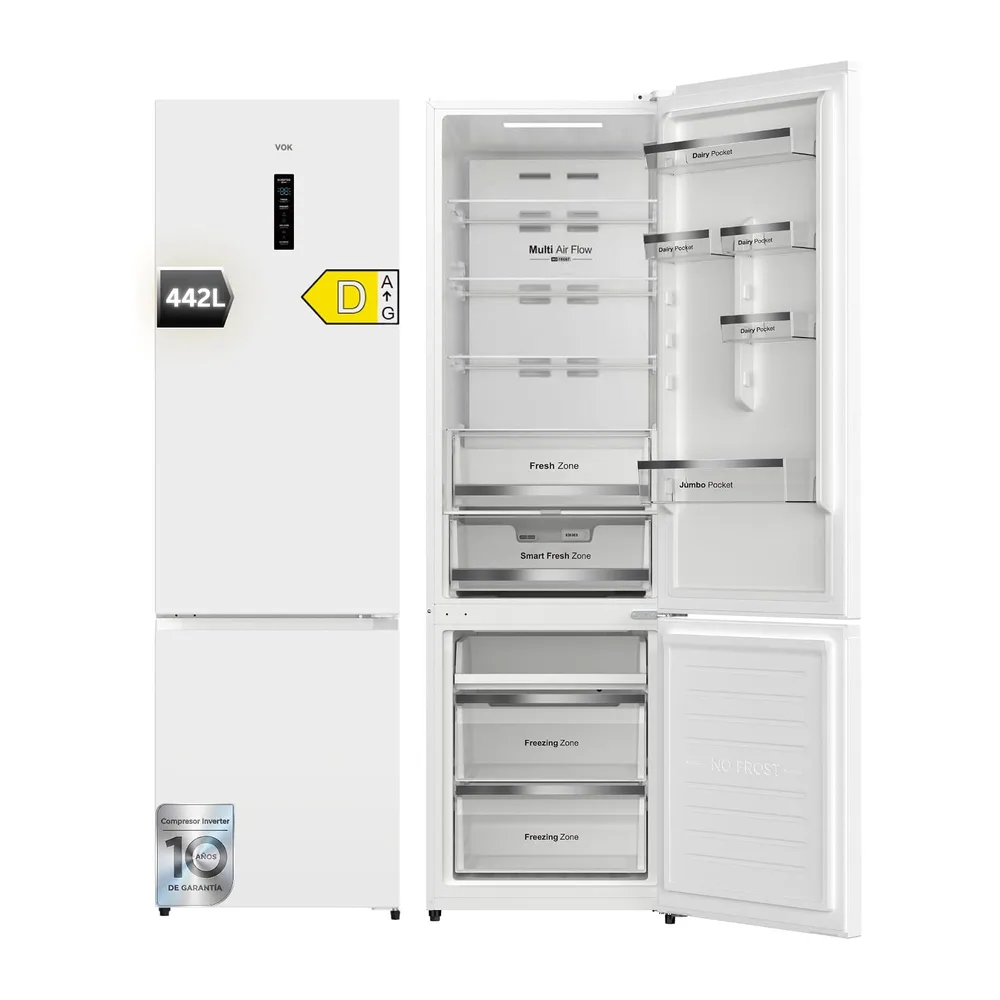 VOK Frigorífico Combi No Frost 442L en 198.5cm