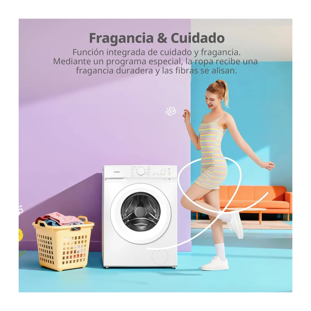 COMFEE' Lavadora 8KG Clase A-10% 1400RPM Smart wash Blanco CF08EWP05W [Clase de eficiencia energética A] — 6