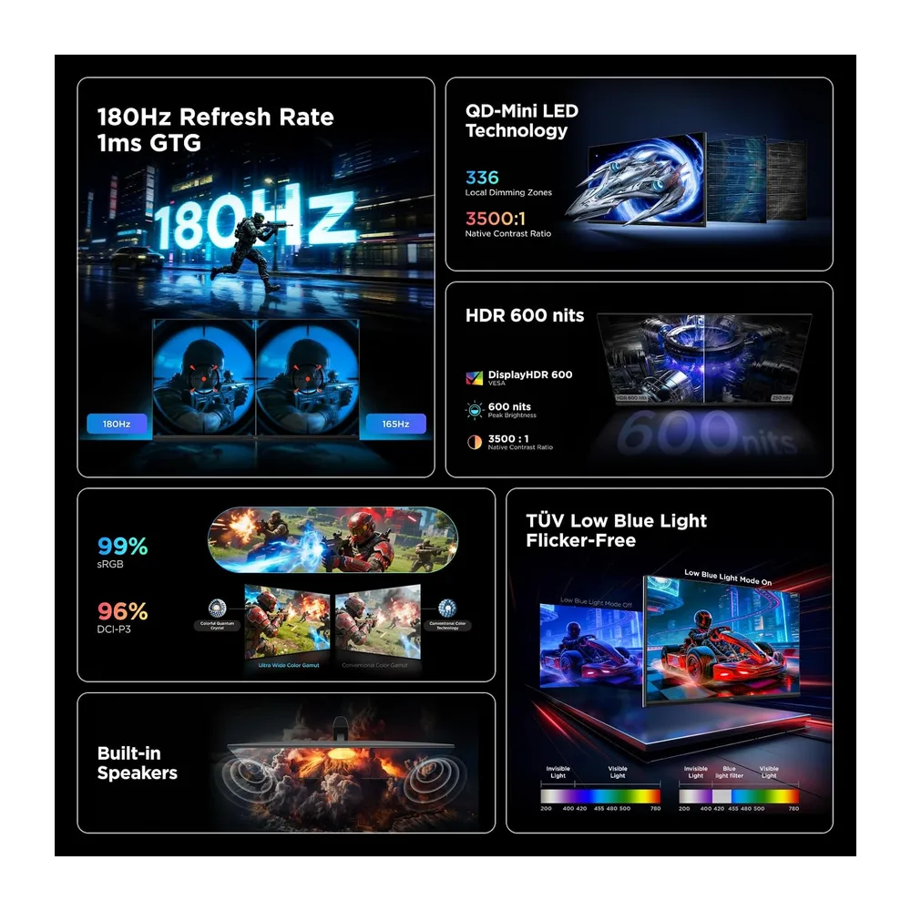 TCL 27C2A Monitor Gaming 27 Pulgadas QD-Mini LED 4K UHD 160Hz — 2