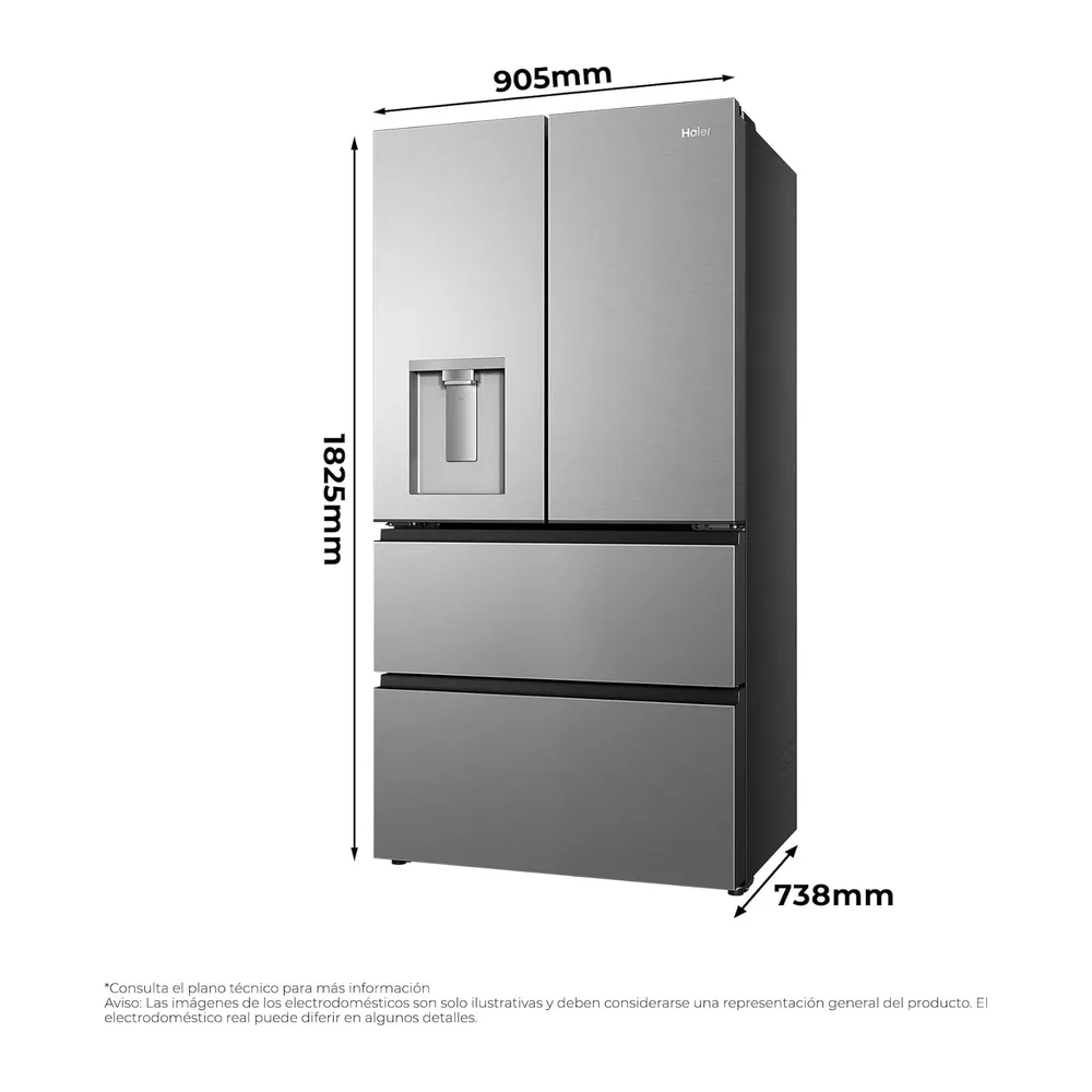 Haier Horizon Collection HFR59F18CWMM - frigorífico multidoor French Door 700L, Clase C, 35 dB, Total No — 4