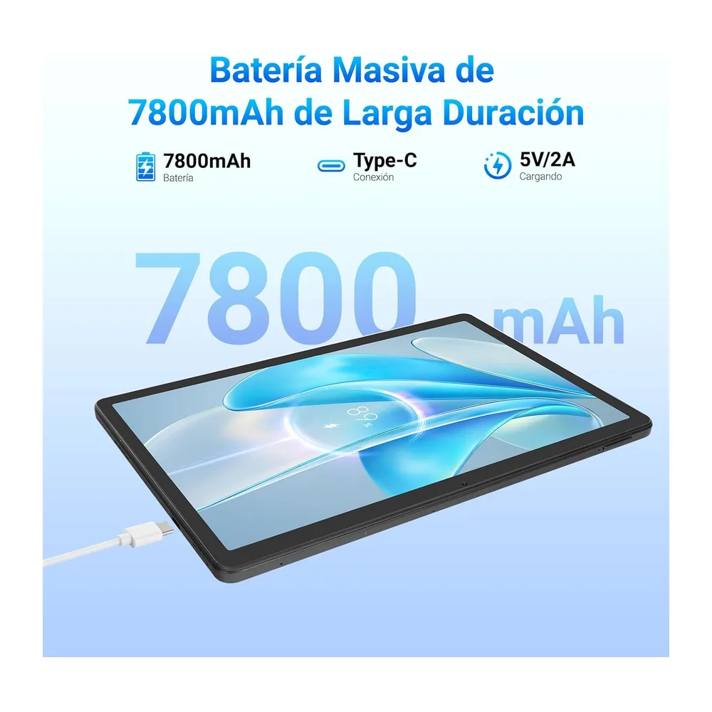 Tablet Android 16, Tableta de 11 Pulgadas, 32GB RAM+256GB ROM (TF 1TB), 7800mAh, 5 Núcleos, 1280 * 800 — 5