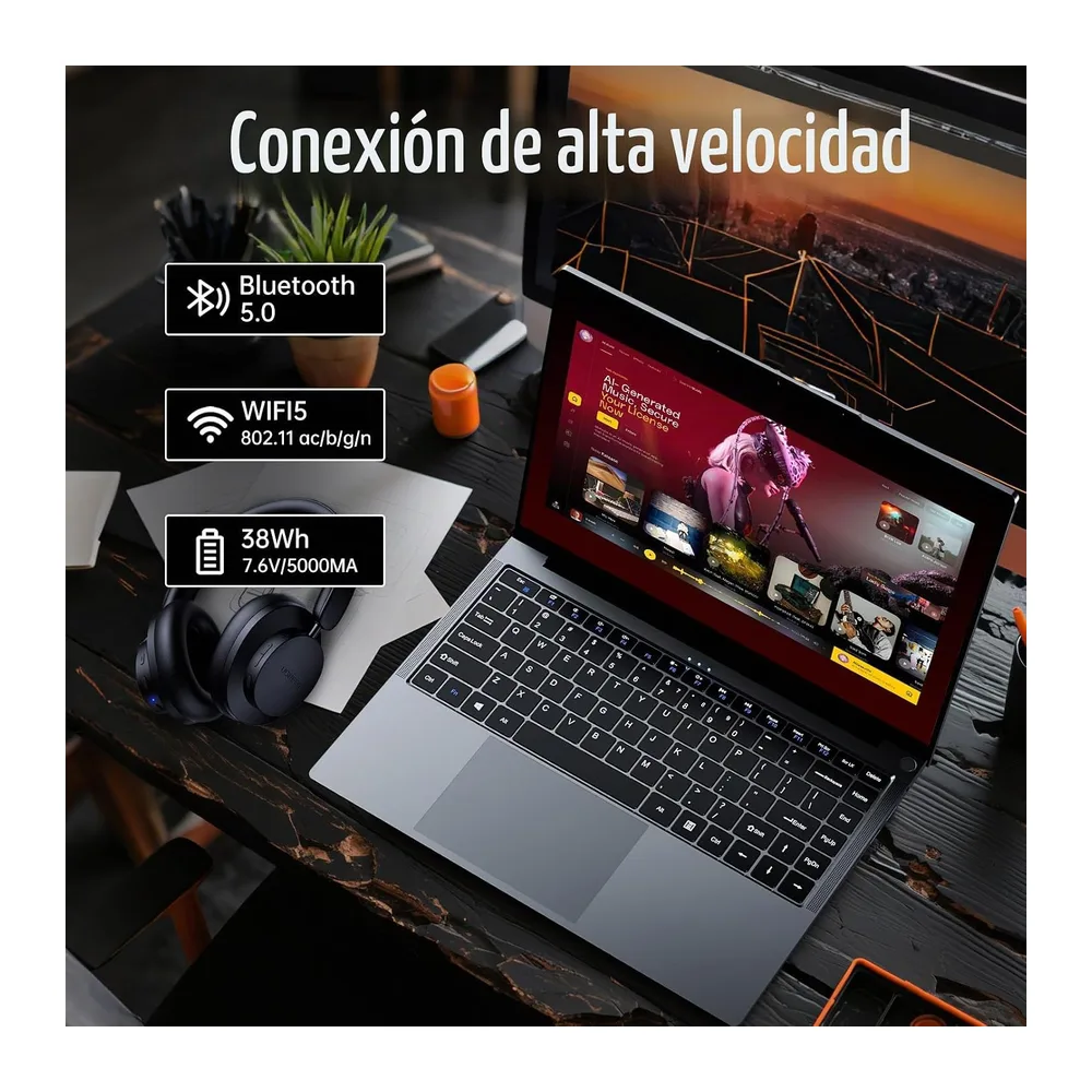 Ordenador Portátil 15.6" PC Portatil Core i5-8210Y (hasta 3.6GHz) — 5