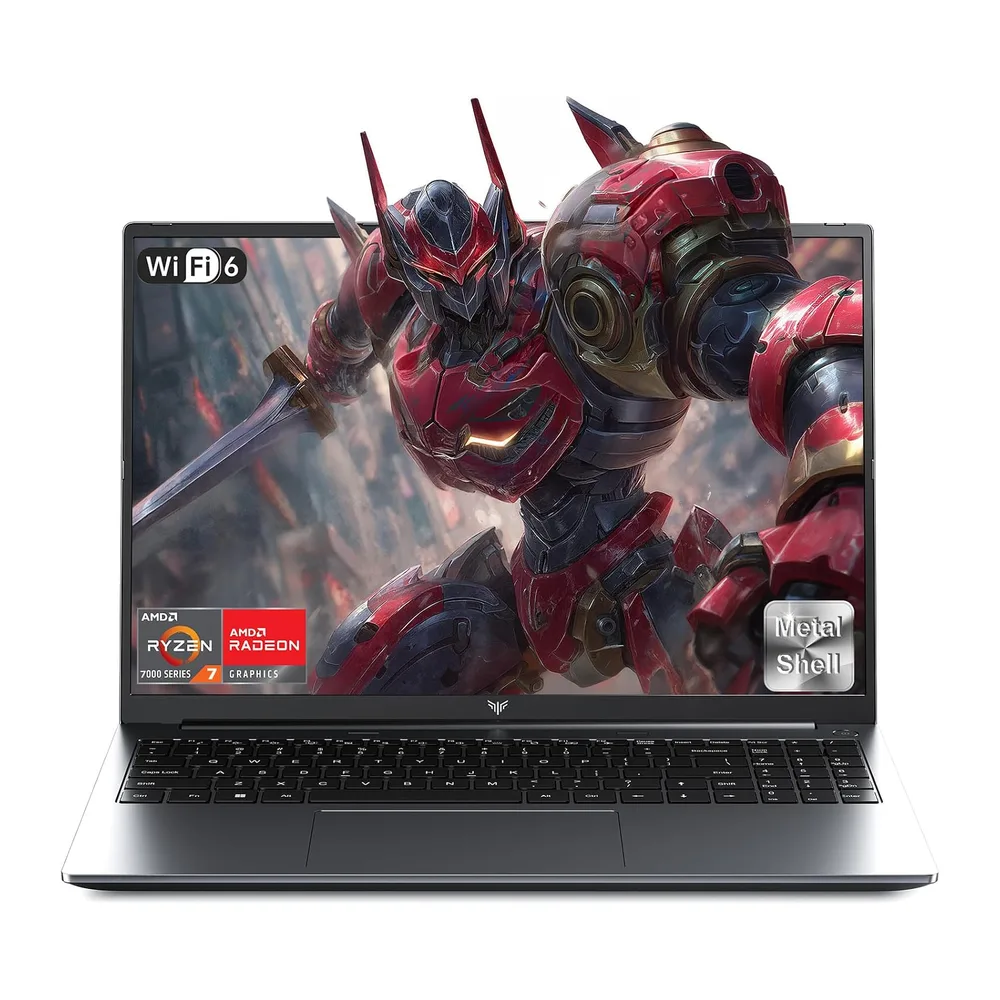 16" Ordenador Portatil Gaming, Ryzen 7 7735HS, hasta 4.75GHz Laptop Oficina