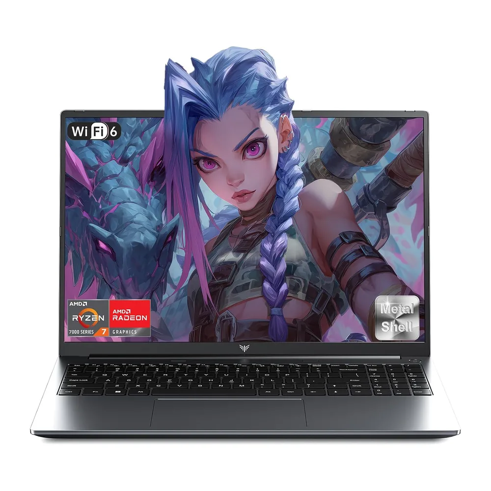 16" Ordenador Portatil Gaming, Ryzen 7 7735HS, hasta 4.75GHz Laptop Oficina