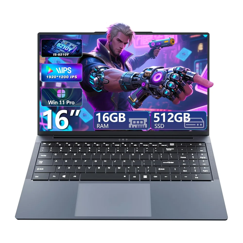 16" Ordenador Portátil Core i5 8210Y (up 3.6GHz) Procesador