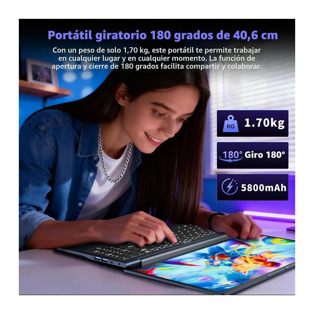 16" Ordenador Portátil Core i5 8210Y (up 3.6GHz) Procesador — 6
