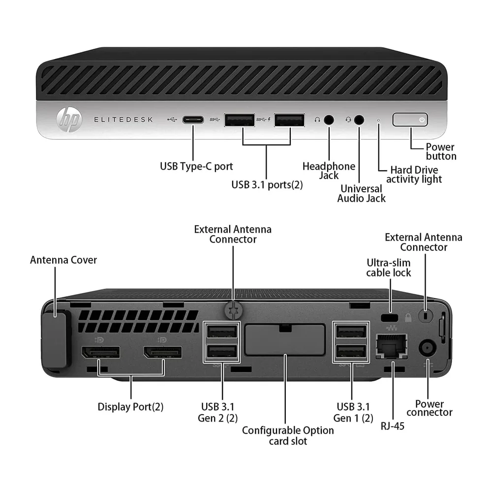 HP EliteDesk 800 G5 Mini PC de Escritorio — 6