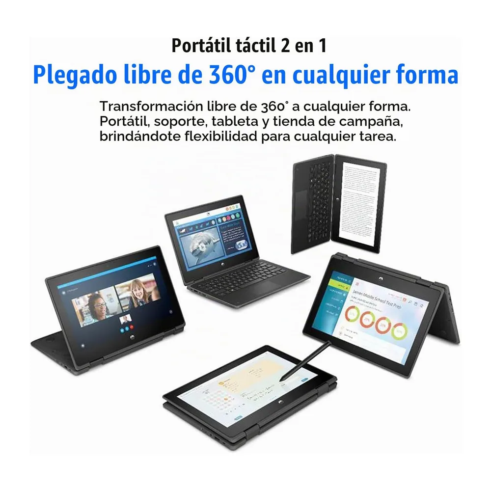 HP ProBook X360 11 G6 EE, 2 en 1 Pantalla táctil Business Laptop de 11,6 Pulgadas, Intel Core i5-10210Y, 8 GB — 6