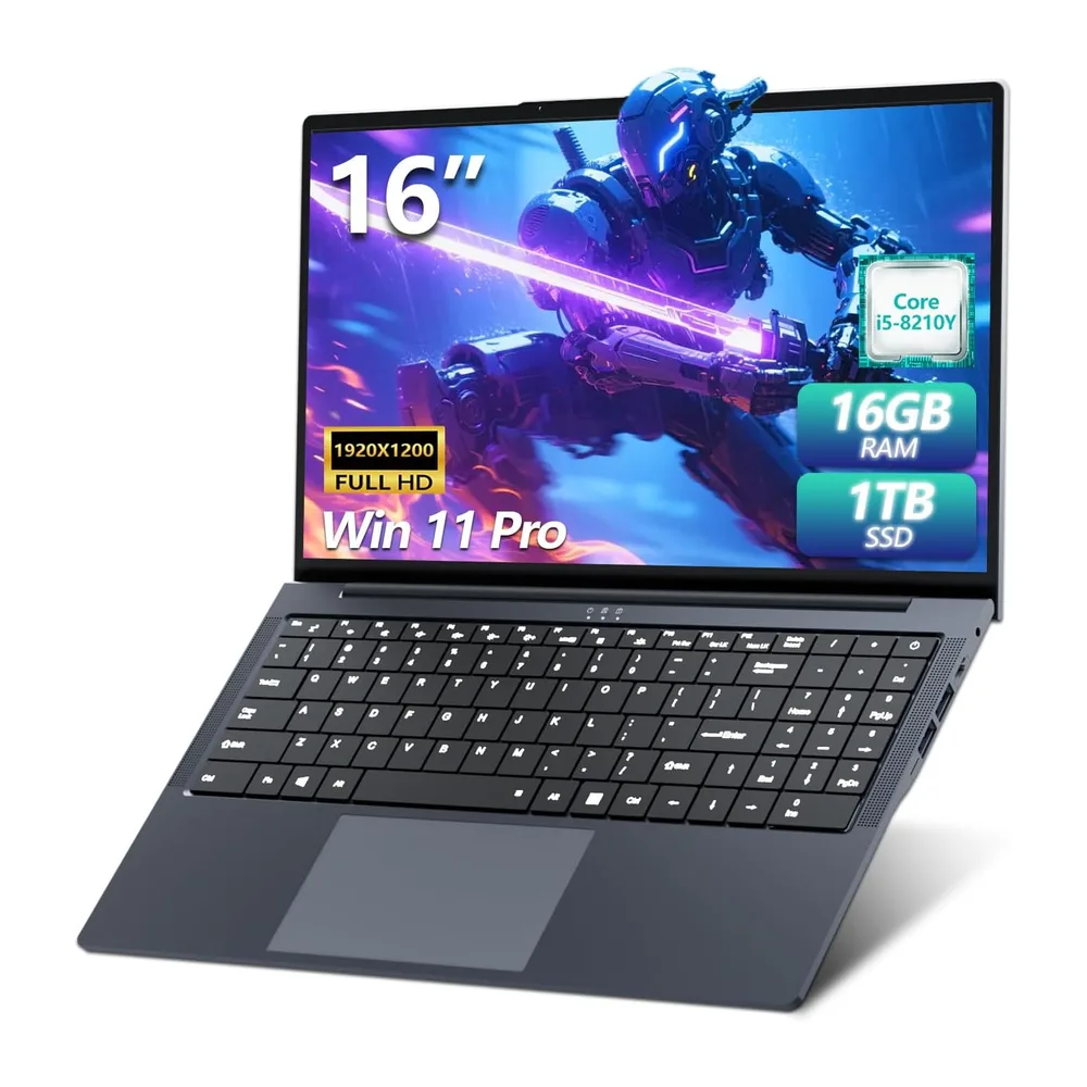 Ordenador Portátil 16 Pulgadas PC Portatil Core i5 8210Y Procesador