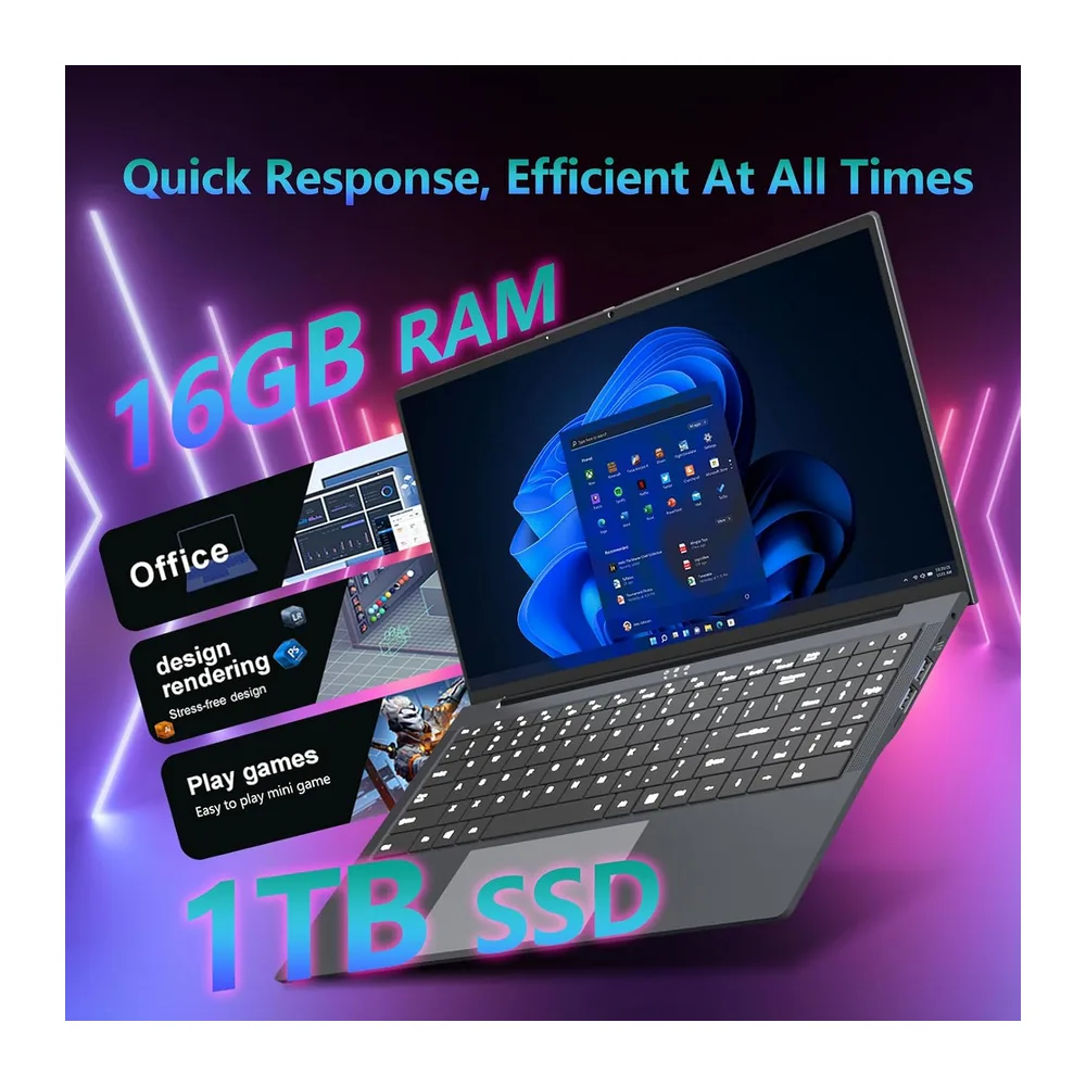 Ordenador Portátil 16 Pulgadas PC Portatil Core i5 8210Y Procesador — 4