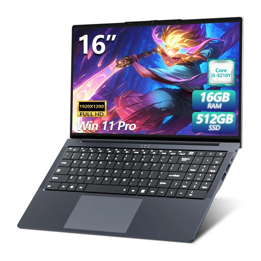 Ordenador Portátil 16 Pulgadas PC Portatil Core i5 8210Y Procesador