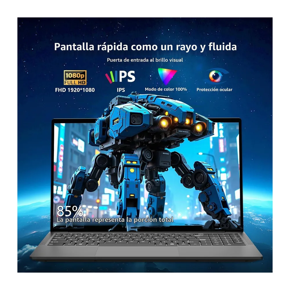 Ordenador Portátil 15.6 Pulgadas PC Portátil Win 11 Core i3-8100Y Procesador — 2