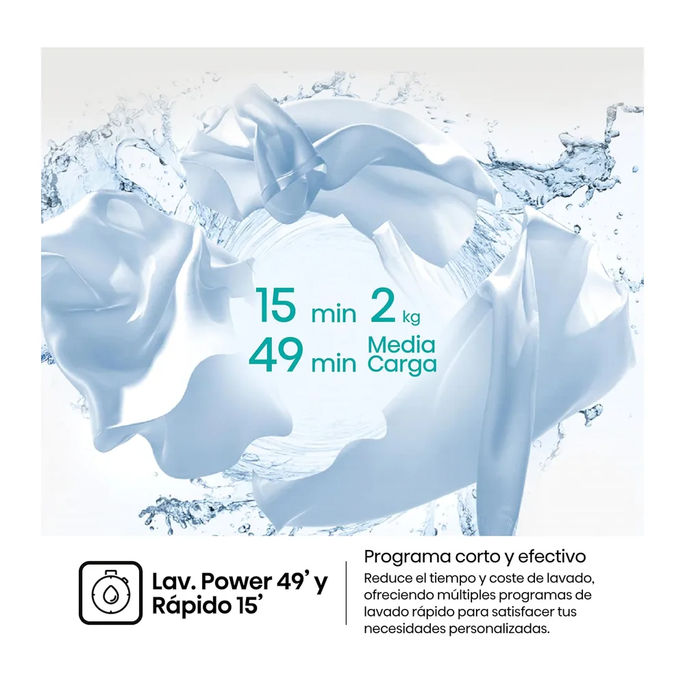Hisense WF1I1142BWL - Lavadora 11 Kg, 1400 rpm, Clase A, Fondo 59cm, Lav. Power 49’ y Rápidos 30' y 15', — 5