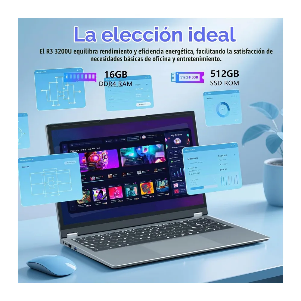 15,6 Pulgadas Ordenador Portátil 2 en 1 Pantalla Táctil — 3