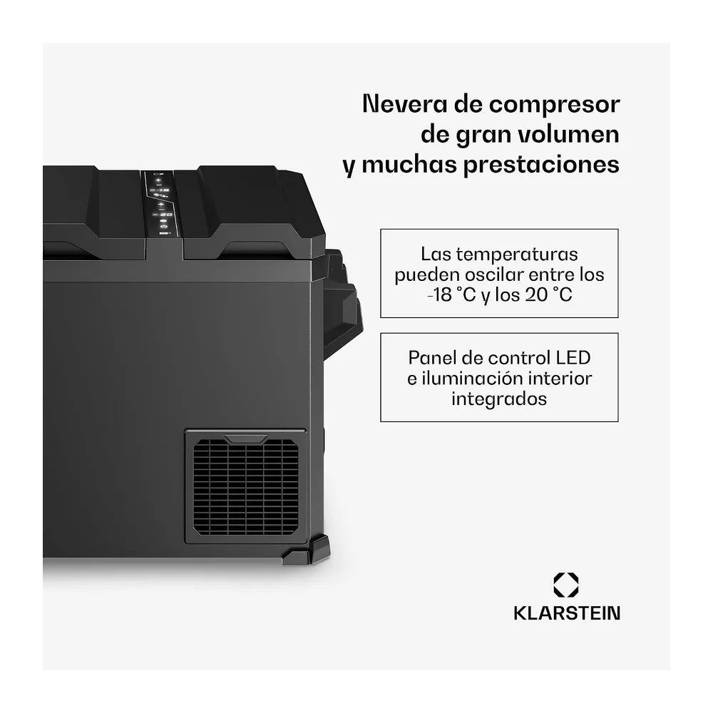 KLARSTEIN Arctiq Duo Frigorífico portátil 43L — 2