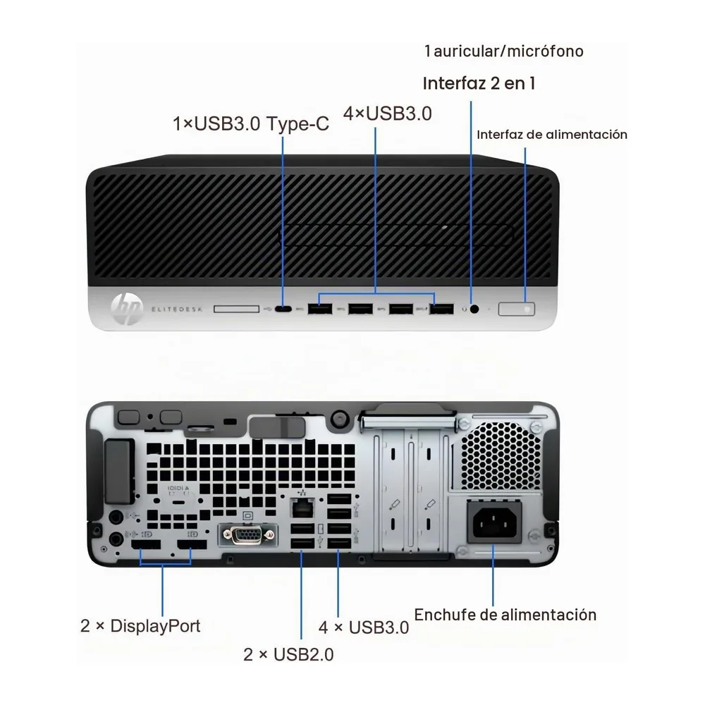 HP EliteDesk 705 G5 SFF Ordenador de sobremesa — 6