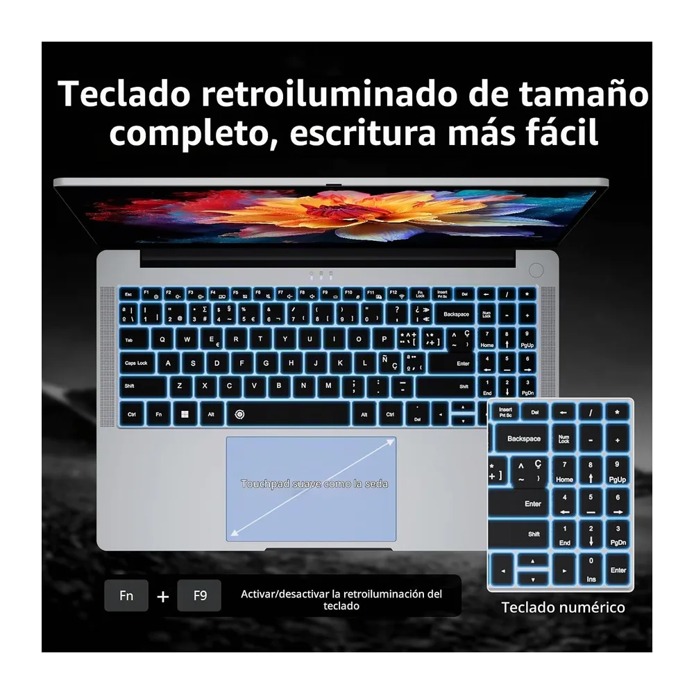 Ordenador Portátil 15,6 Pulgadas, PC Portátil Win 11, Ryzen 5 7430U (4.3GHz) Procesador, 32GB RAM 1TB SSD, — 5
