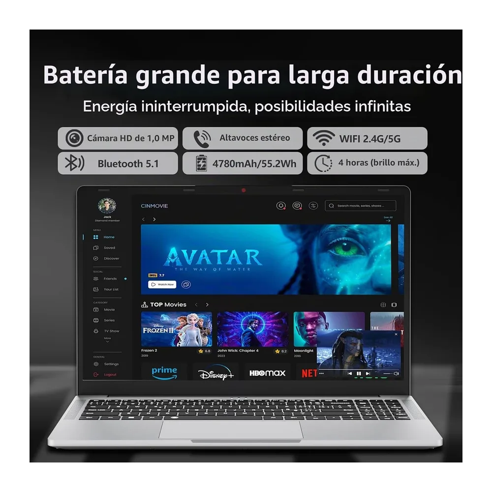 Ordenador Portátil 15,6 Pulgadas, PC Portátil Win 11, Ryzen 5 7430U (4.3GHz) Procesador, 32GB RAM 1TB SSD, — 6