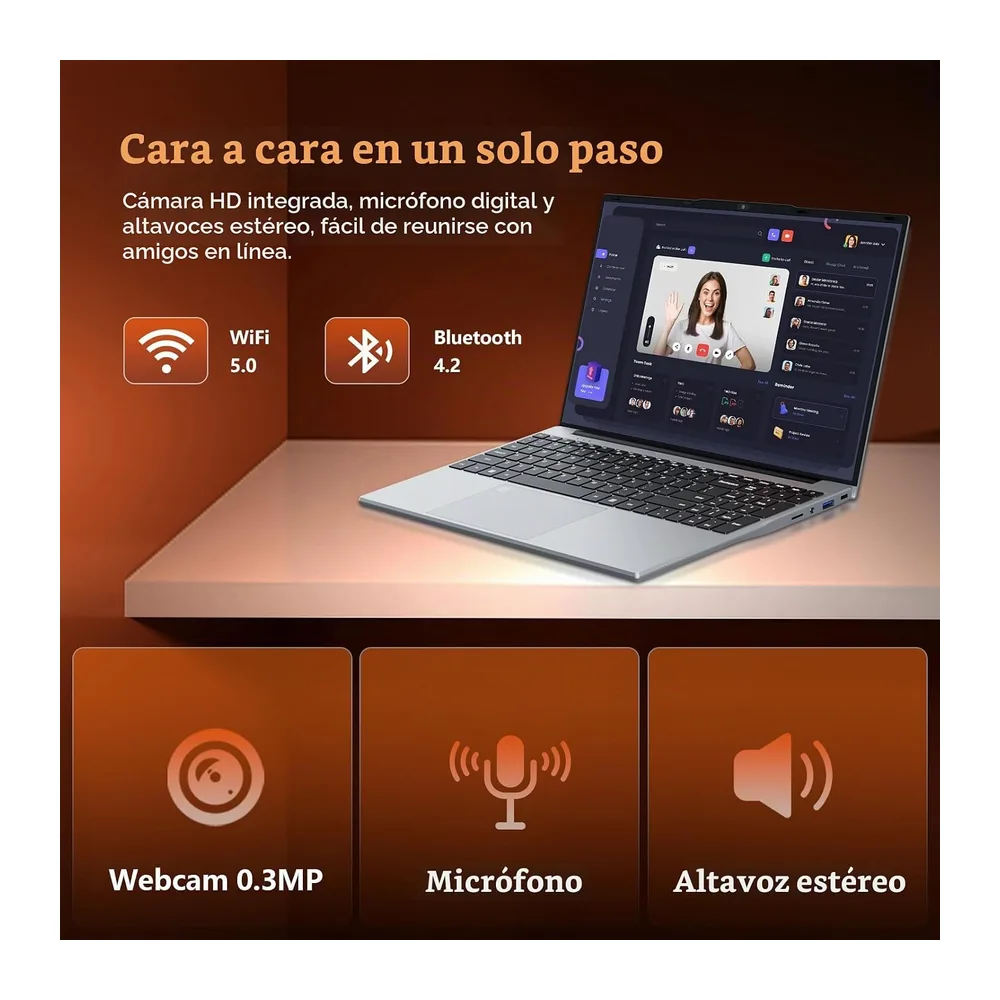 15,6inch Ordenador Portátil, Win 11 PC Portatil 16GB DDR4 512GB SSD, Twin Lake N150 CPU, Computadora Portátil — 6