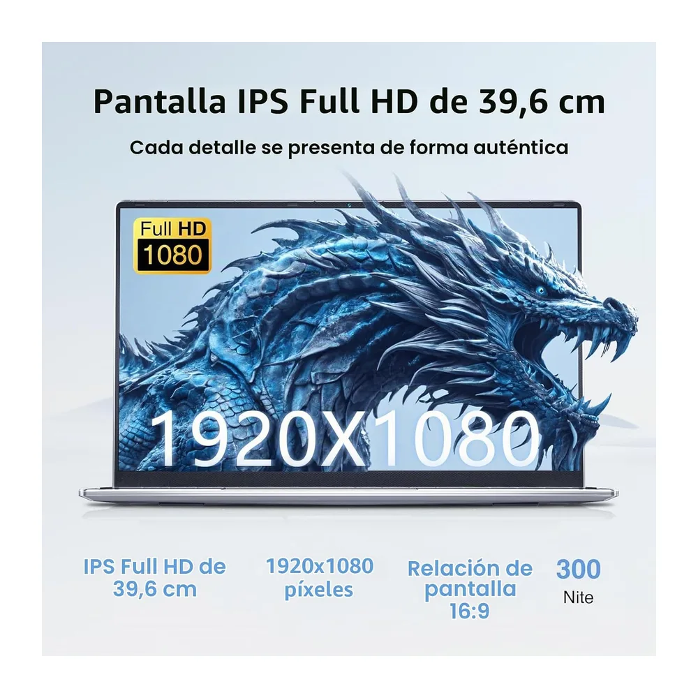 Ordenador Portátil 15,6 Pulgadas, Portátil 16GB DDR4 512GB SSD, Win 11 PC Portatil Celeron N95 CPU, Teclado — 2