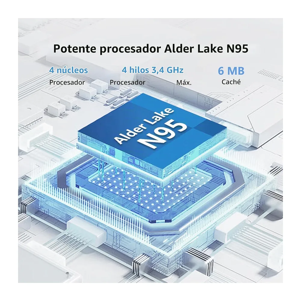 Ordenador Portátil 15,6 Pulgadas, Portátil 16GB DDR4 512GB SSD, Win 11 PC Portatil Celeron N95 CPU, Teclado — 3